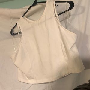 Charlotte Russe white crop top XL